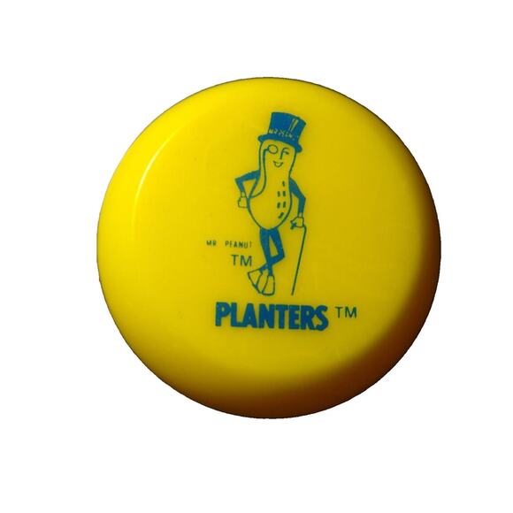 Planters Mr Peanut Yellow Toy Yo Yo 1970s Plastic Unused Old Stock Vintage Retro - Picture 4 of 4
